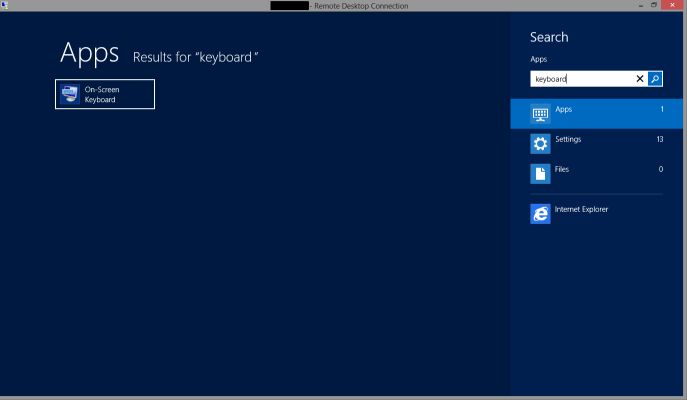 On-screen Keyboard Microsoft Windows Server 2012