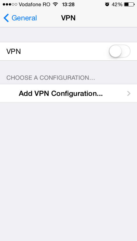 Configurare conexiune VPN de tip IPSEC XAUTH PSK pe iOS 7.1