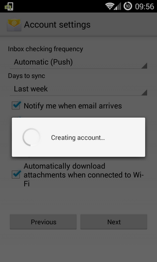 Configurare conturi Exchange- Active Sync pe Android