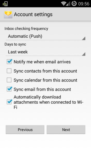 Configurare conturi Exchange- Active Sync pe Android
