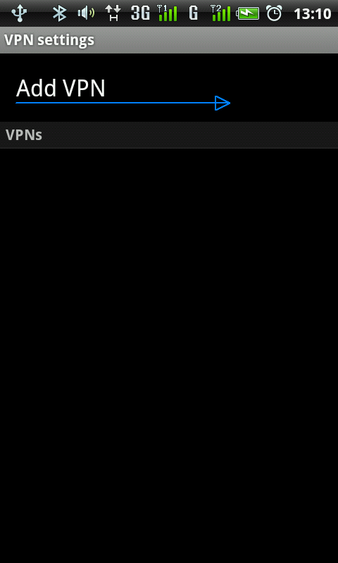In rubrica VPN settings veti gasi listate toate conexiunile VPN existente cat si posibilitatea creerii unei conexiuni VPN noua sau editarea celor deja existente.