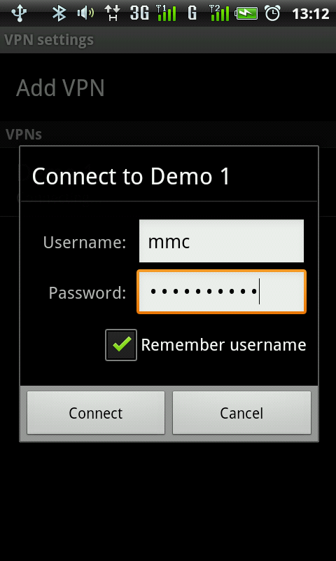 Activarea conexiunii VPN pe Android