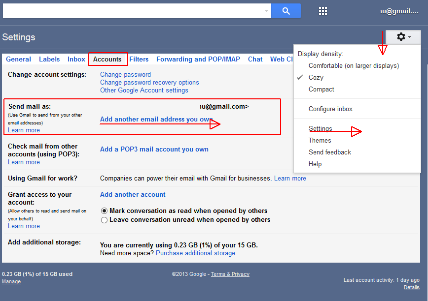 configurare gmail trimitere email folosind o alta adresa de email