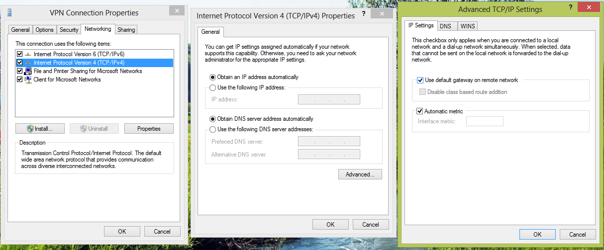 Configurare VPN PPTP pe Windows 8