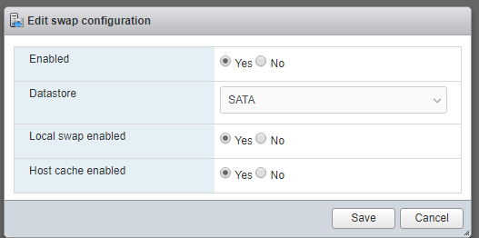 vmware no space left on device